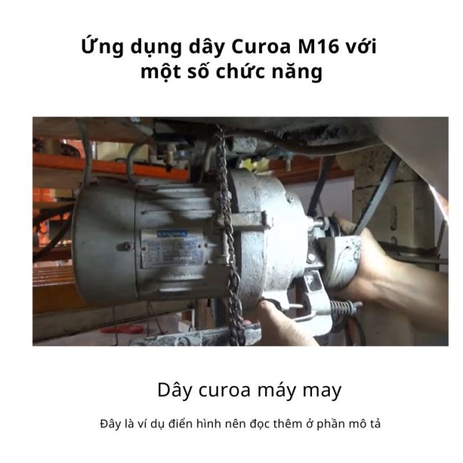 Ứng dụng dây curoa M16 vào máy may