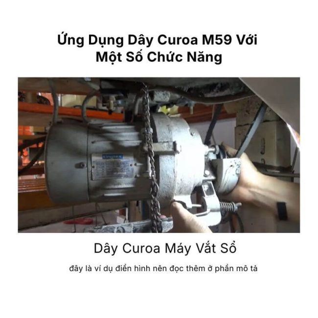 Ứng dụng dây curoa M59 vào máy vắt sổ