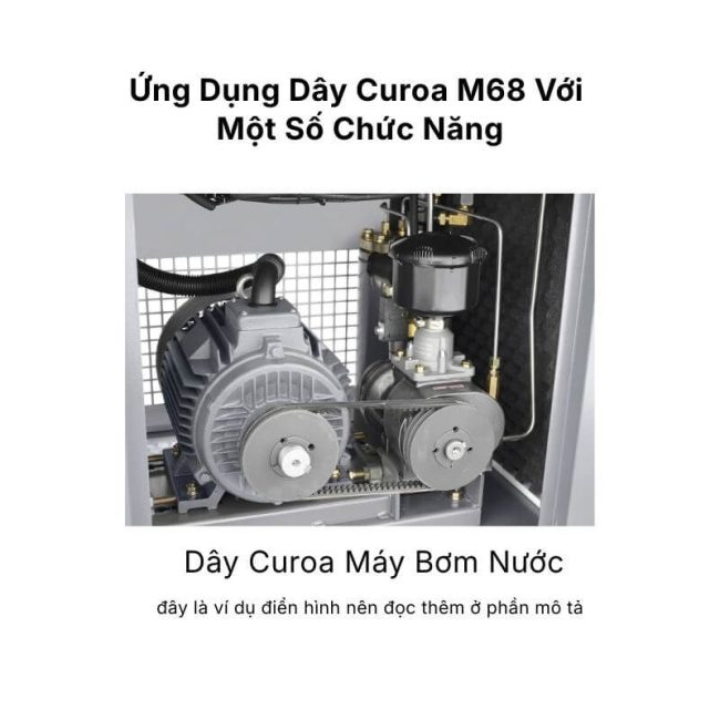 Ứng dụng dây curoa M68 vào máy bơm nước