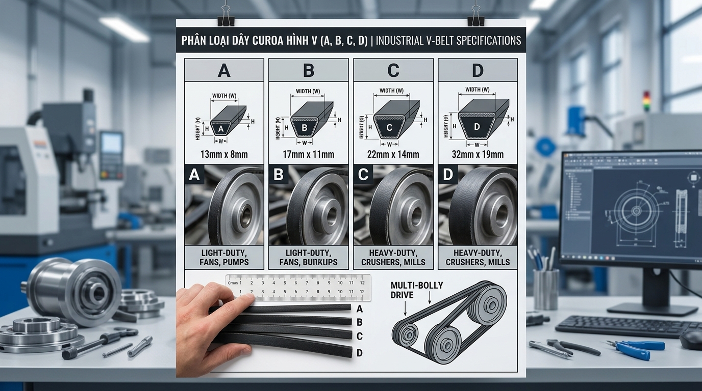 Dây curoa a b c d