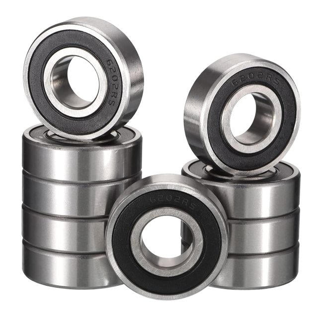 Vòng bi bạc đạn 6202 chính hãng thép GCR15 kích thước tiêu chuẩn 15x35x11mm.